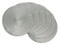 CC Home Furnishings Woven Round Placemats - 14.75" - Metallic Silver - Set of 6